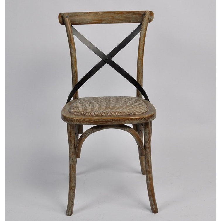 Oak cross best sale back chair